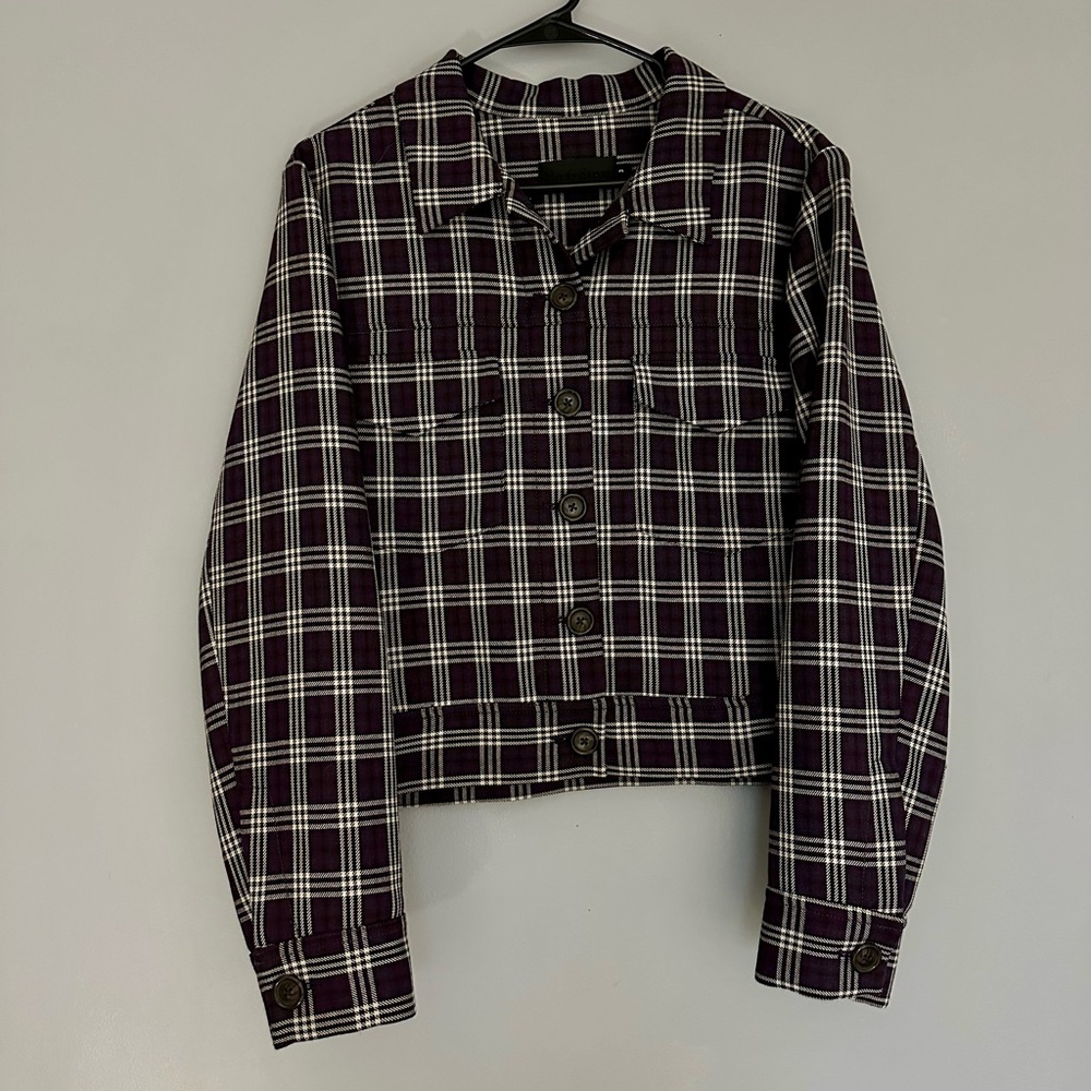 No. 6 Store Cropped plaid flannel Jacked